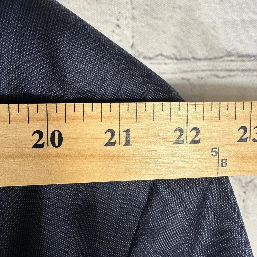 Lanificio A. Rodina Mens Navy Blue Pinstripe Super 100s Wool Blazer Jacket 56L‎